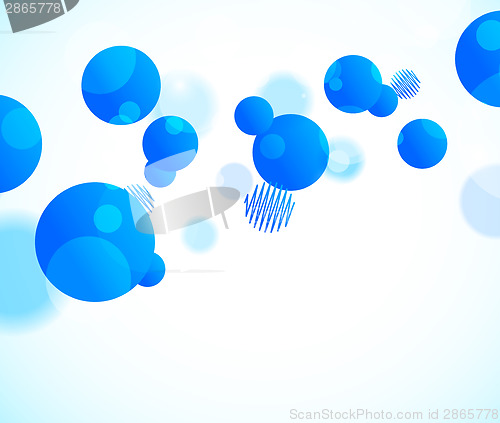 Image of Abstract background with blue circles