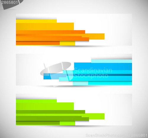Image of Set of banners with lines