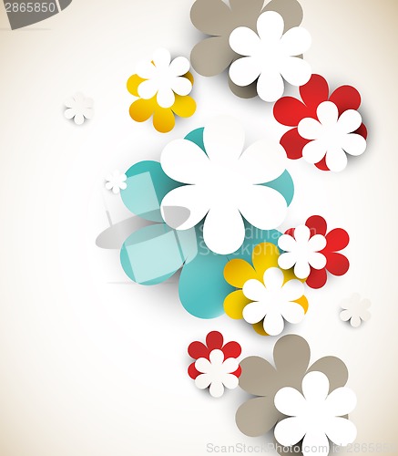 Image of Abstract background with flowers
