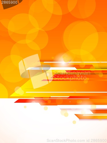 Image of Abstract orange tech background