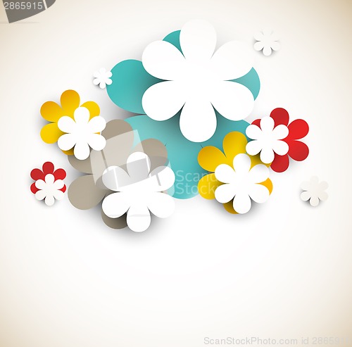 Image of Abstract background with flowers