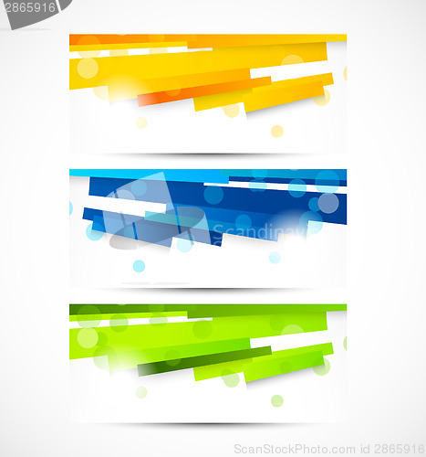 Image of Set of banners with lines