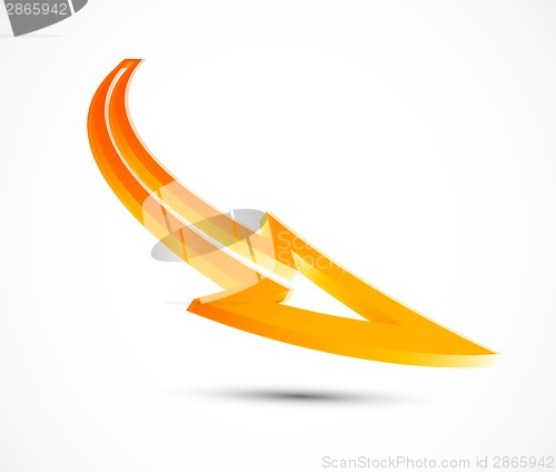 Image of Vector orange arrow