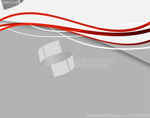 Image of Abstract background with red lines