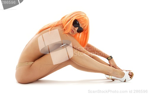 Image of orange hair girl pin-up #3