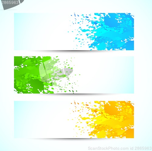 Image of Set of grunge banners