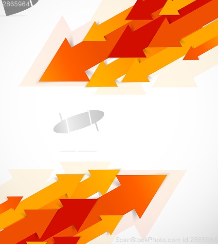 Image of Abstract background with orange arrows