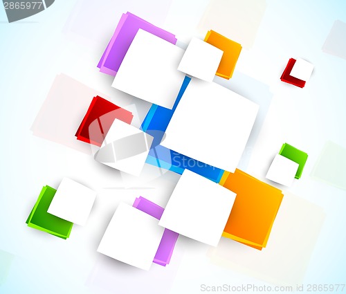 Image of Colorful design with squares