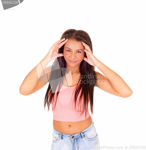 Image of Woman with headache.