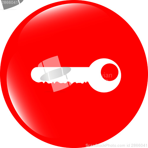 Image of key icon on glossy icon button
