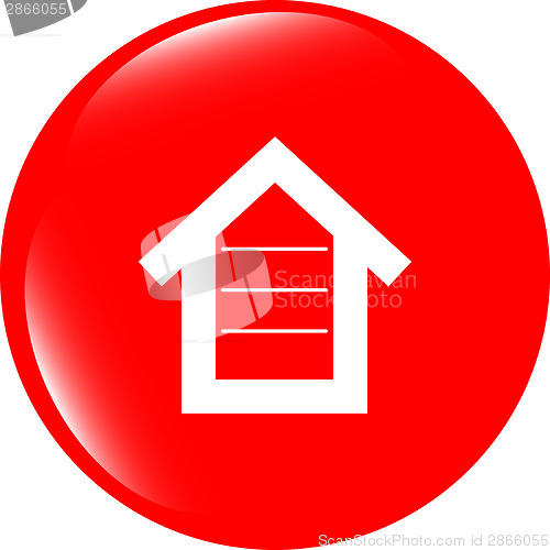 Image of house button, button signs, web icon