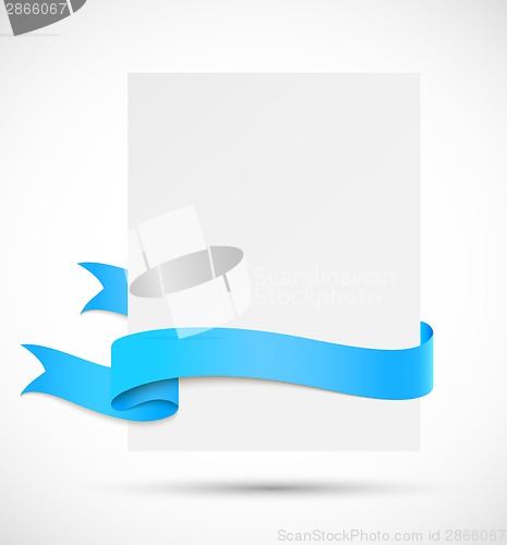 Image of Banner with blue ribbon