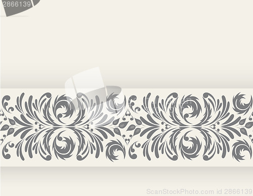 Image of Invitation card with floral ornament