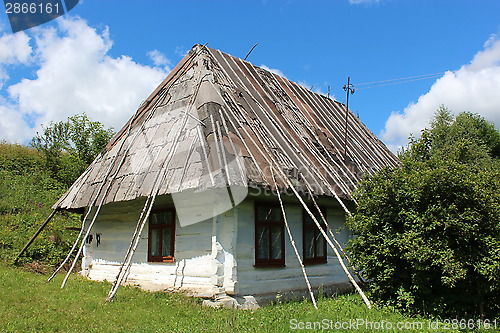 Image of old rural house in Carpathian region