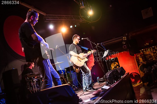Image of Band performs on stage