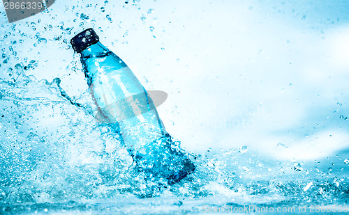 Image of Bottle of water splash