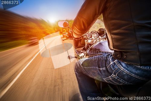 Image of Biker First-person view