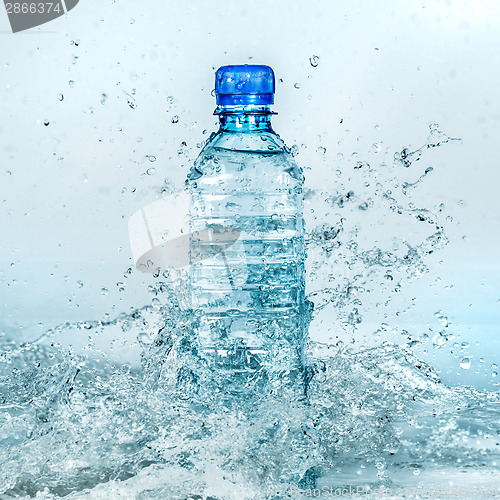 Image of Bottle of water splash