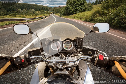 Image of Biker First-person view