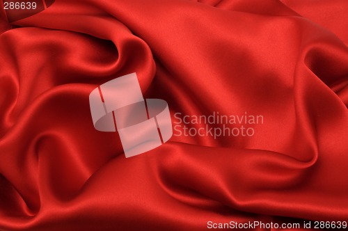 Image of Red silk textile