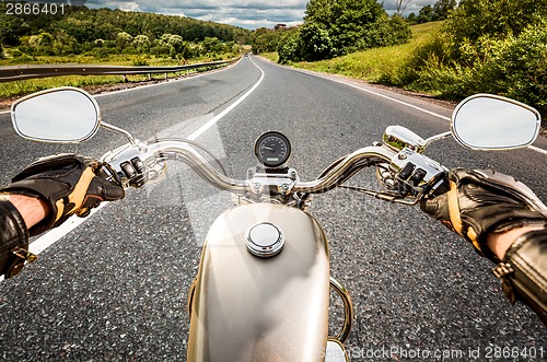 Image of Biker First-person view