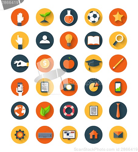 Image of Set of flat icon