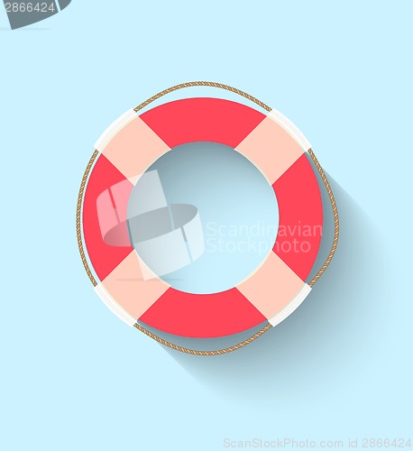 Image of Life buoy in flat style