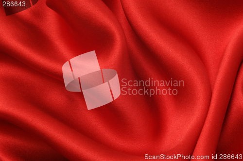Image of Red silk textile