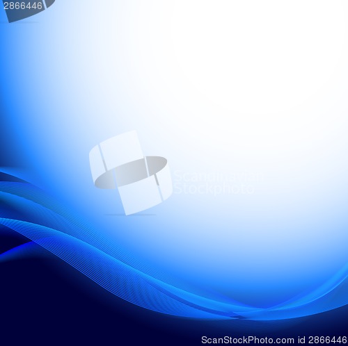 Image of Abstract wavy blue background