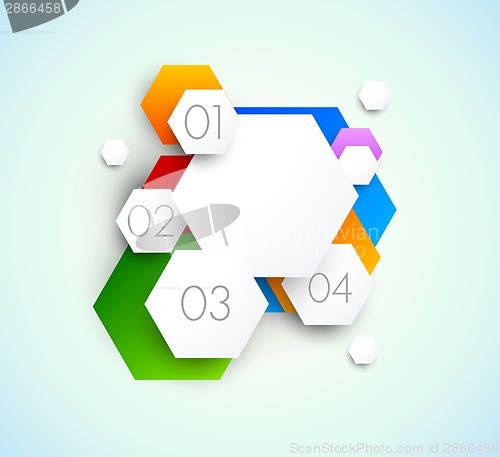 Image of Abstract background with hexagons