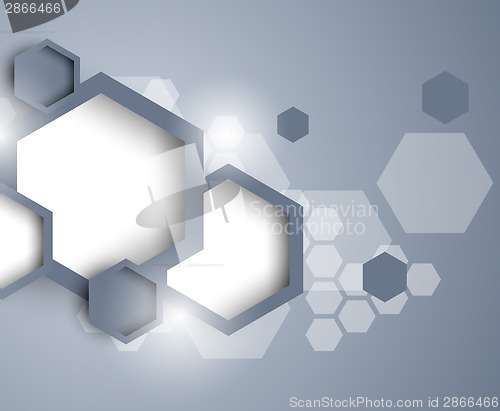 Image of Abstract background with hexagons