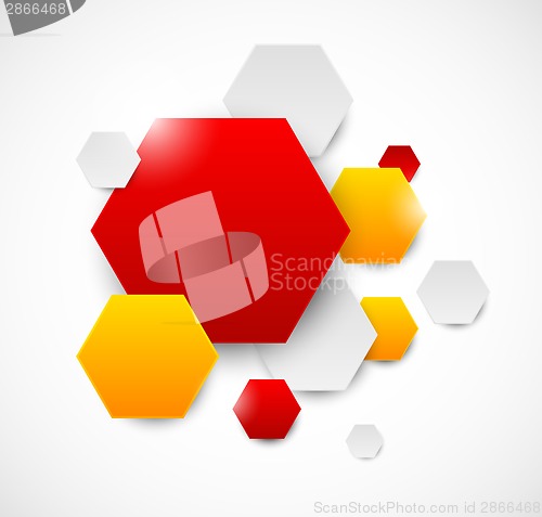 Image of Abstract background with hexagons