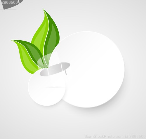 Image of Two paper circles with leaves