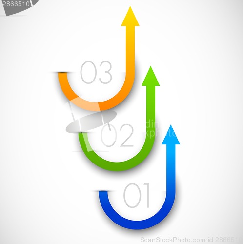 Image of Infographic design with arrows