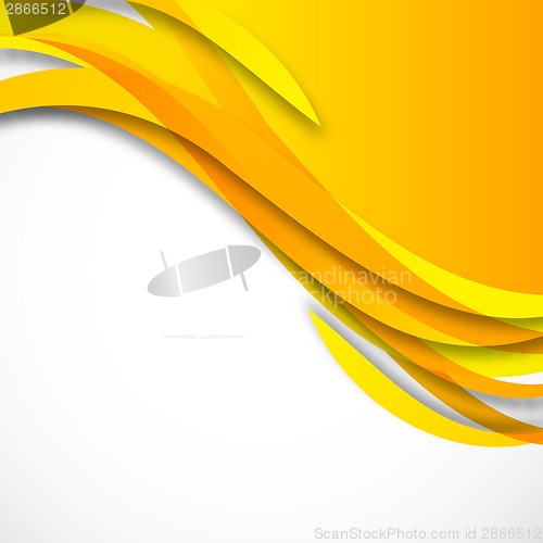 Image of Orange wavy background