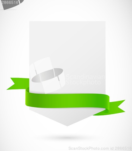 Image of Card with green ribbon