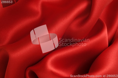 Image of Red silk textile