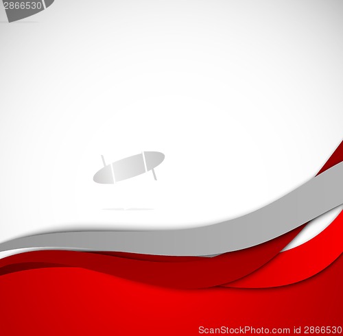 Image of Red wavy background