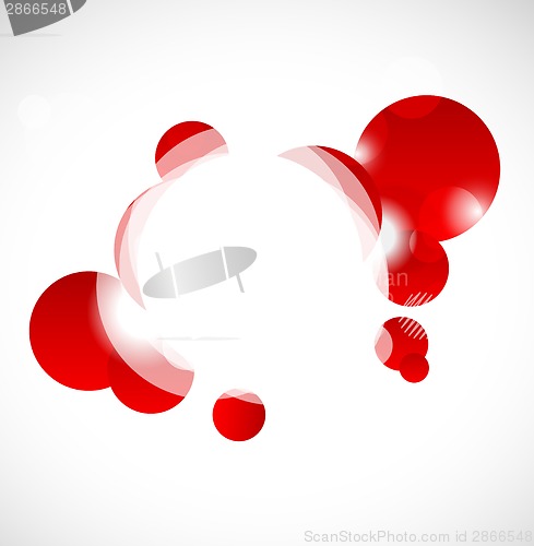 Image of Abstract red background with circles