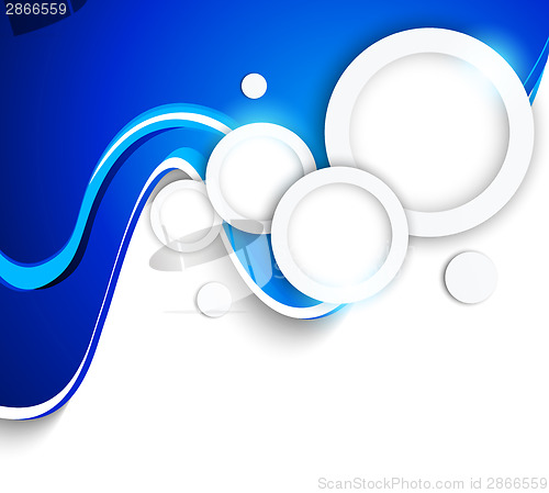 Image of Abstract wavy background with circles