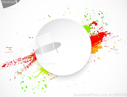 Image of Abstract grunge background with paper label
