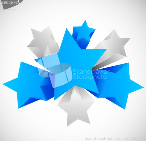 Image of Abstract background with 3d stars