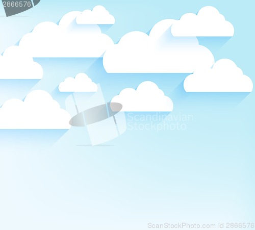 Image of Blue sky with clouds