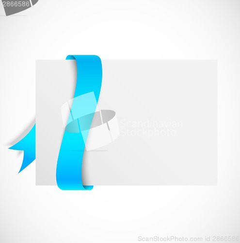 Image of Banner with blue ribbons