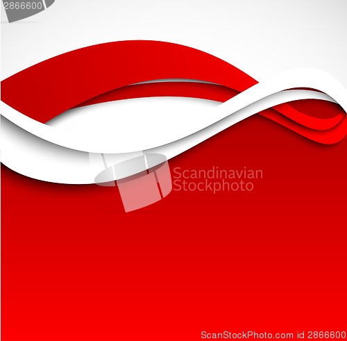 Image of Abstract wavy red background