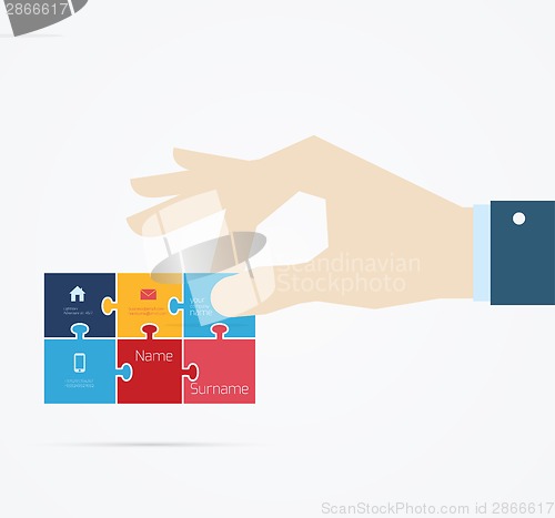 Image of Hand taking business card