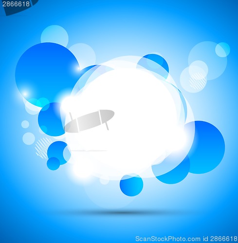 Image of Abstract colorful background with blue circles