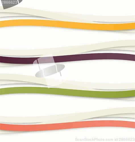 Image of Set of wavy banners