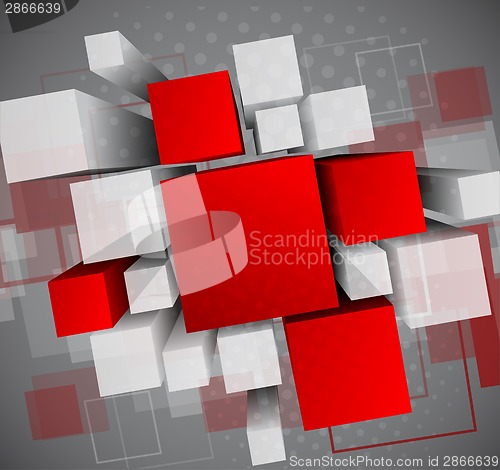 Image of Abstract background with 3d cubes