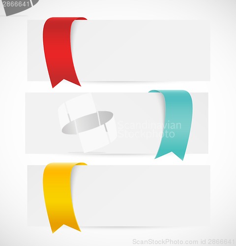Image of Set of banners with ribbons
